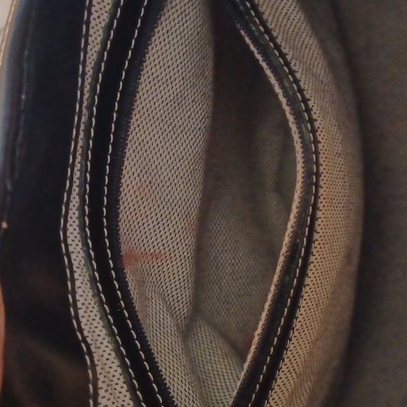 Dooney & Bourke Black Logo Canvas & Leather Shoulder Bag - Picture 12 of 16